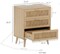 Bedside table with two USB ports and two AC outlets for the bedroom, Farmhouse end table, Charging Station for Rattan Nightstand, Night Stand with Drawers Decorated with Rattan, Natural ME-BZZ006